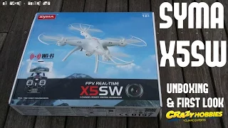 SYMA X5SW QUADCOPTER with WIFI FPV CAMERA  - UNBOXING