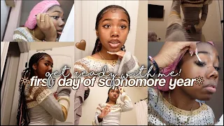 GRWM for the first day of sophomore year🤎|makeup, outfit, and more! |Camryn Attis| #school