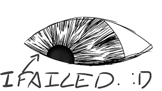 Failing at drawing an eye.