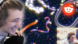 xQc reacts to Bury Me Slither.io edition