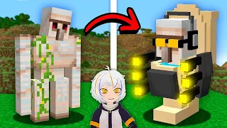 Hice los Mobs de Minecraft en Personajes de SKIBIDI TOILET | ChuyMine REACCIONA a DanoMC