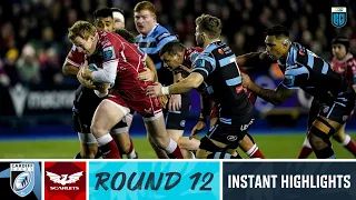 Cardiff Rugby v Scarlets | Instant Highlights | Round 12 | URC 2022/23