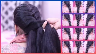 मोटे thick बालों के लिए हेयर स्टाइल / Cute hairstyles for long hair for school