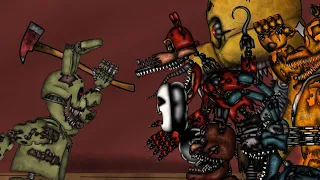 [Dc2/FNAF] springtrap vs nightmare animatronics (five nights at freddy's)