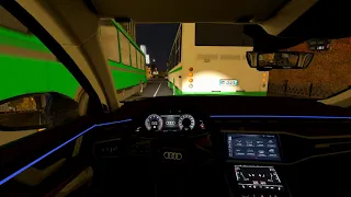 City Car Driving 1.5.7 - 2019 AUDI A6 AVANT | Custom SOUND | (night) | Thrustmaster T300 |