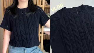🏄🏻‍♀️🌊무료도안이 이렇게 예뻐도 되나..? 블루 웨이브 가디건 변형 스웨터 뜨개로그/두루미 디자인 k2tog/Blue Wave Cardigan/Knitting Vlog