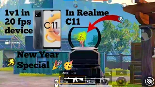 New Year Special  🎉🥳 1v1 in 20 fps device realme c11 #bgmi #abhaygamerz