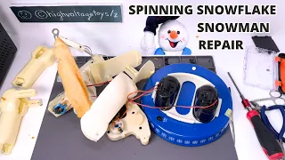 How To Repair the GEMMY Spinning Snowflake Snowman