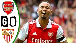 Arsenal vs Sevilla 6 - 0 All Highlights & All Goals Comments Emirates Cup 2022 HD