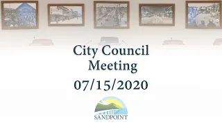 City of Sandpoint | City Council Meeting | 07/15/2020
