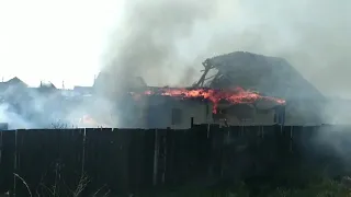 Сгорел жилой дом в пригороде Улан-Удэ