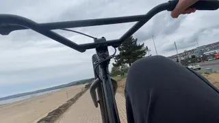 Doing Wheelies along Mumbles Beach 🙀😍👍