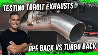 DPF back VS Turbo back Stainless Steel Torqit Exhaust