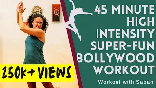 45 Minute At-home Bollywood High Intensity Dance Fitness Workout | Burns upto 🔥 600 calories