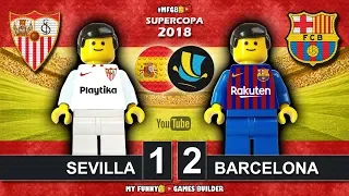 Supercopa de España Final 2018 • Sevilla vs Barcelona 1-2 🏆 Spanish Super Cup • Goals Lego Football