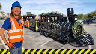 Trains for Kids | Handyman Hal works on Replica Steam Engine Train | Fun Videos for Kids