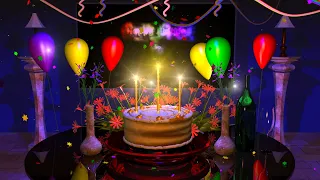 Happy Birthday Song Animation with Birthday Cake and Magical Celebration Effects in HD