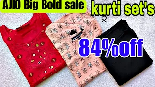 Ajio Big Bold sale #kurties under 84% discount # must try partywear kurties #viral #trending #Avaasa