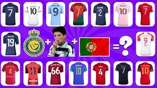 Guess the football players by Childhood photos, Song, Jersey, Club, and Country.Ronaldo,Messi,