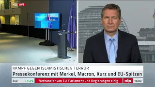LIVE: Merkel, Macron, Kurz und von der Leyen zur europäischen Antwort auf Terrorismus.