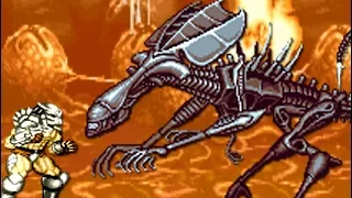 Alien vs Predator (Arcade) All Bosses (No Damage)