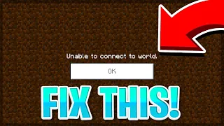 how to fix unable to connect to world minecraft pe | fix unable to connect to world minecraftpe 2023