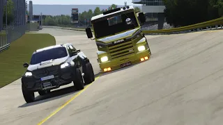 Scania 113H vs Mercedes-Benz X-Class Carlex EXY Monster X 6X6 at Monza Full Course