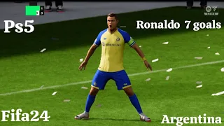 EA SPORTS FC 24 Al Nassr va Argentina  fifa 24 |  Ronaldo vs Messi | winner 🏆 🤔 playstation | ps5