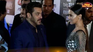 Salman Khan Gets Shy As Sana Khan Hugs Him In Excitement | Bollywood News