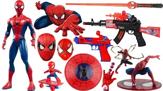 Spider Man Toy Series unboxing - Robot, Mask, Pistol, Scooter, Cloak, Gloves, Shield, Laser Sword