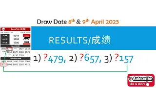 💸【Results 8th April】💸 [萬能4D | 大馬彩1+3D | 多多4D] Magnum 4D, Da Ma Cai, ToTo4D