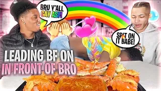TRYING TO GET MY BOYFRIEND “IN THE MOOD” INFRONT OF HIS BROTHER (UNEXPECTED ARCH)😳 | MUKBANG PRANK