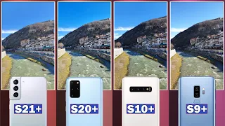 Samsung Galaxy S21+ vs S20+ vs S10+ vs S9+ Camera Comparison