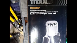 Quick review of Titan TTB583PMP 400W Dirty Water Pump from Screwfix (March 2021)