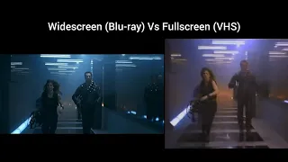 Terminator 2 Judgement day widescreen vs fullscreen aspect ratio comparison Blu-ray vs VHS 10