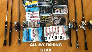 All My Fishing Tackle! | Rods, Reels, Lures, Camera Gear And More
