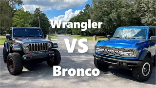 My New Bronco VS My Wrangler! Exterior Comparison!