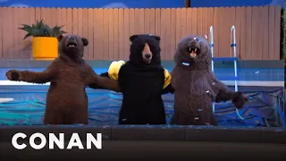 Bears In Our Pool | CONAN on TBS