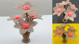 Amazing Jute Flower making idea | DIY Rope Flower | Dian Crafts