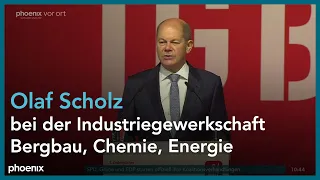 Olaf Scholz zum Gewerkschaftskongress Bergbau, Chemie u. Energie