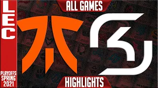 FNC vs SK Highlights ALL GAMES | LEC Spring 2021 Playoffs Round 1 | Fnatic vs SK Gaming