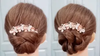 2024 Simple Two Minute Bun Style! Hairstyle for Girl