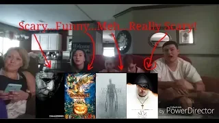 Family Reactions To Halloween,Goosebumps 2,Slender Man,And The Nun Official Trailer's "She's SCARY!"