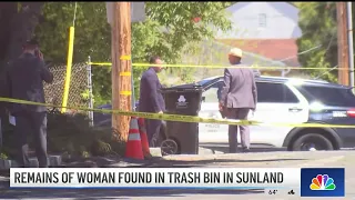 Remains of woman found in trash bin in Sunland