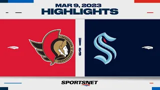 NHL Highlights | Senators vs. Kraken -  March 9, 2023