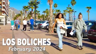 Fuengirola Los Boliches Beach Promenade Sunshine Walk Malaga Spain February 2024 [4K]