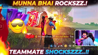 Last Zone Gameplay కి అదిరిపోయే Teammate Reaction 😎 - Free Fire Telugu - MBG ARMY