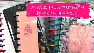 20+ IDEAS TO USE YOUR HAPPY PLANNER HAPPY NOTES