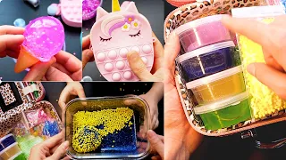 ASMR Slime mix Antistress Relaxing Surprises | Sweet Unicorn MagicBox | Glow in the dark | Part 2