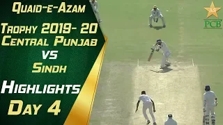 Sindh vs Central Punjab Day Four Highlights | Quaid e Azam Trophy 2019-20